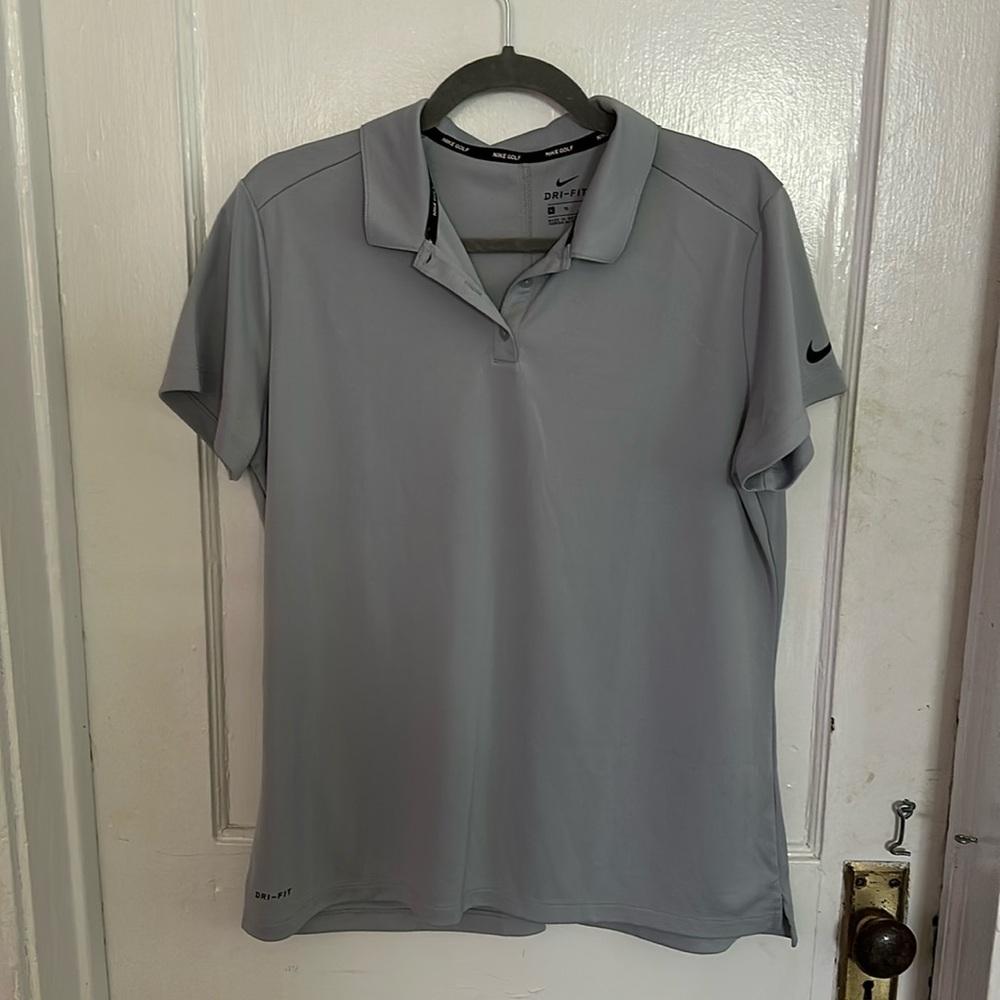 Nike Grey Dry Fit Golf Polo